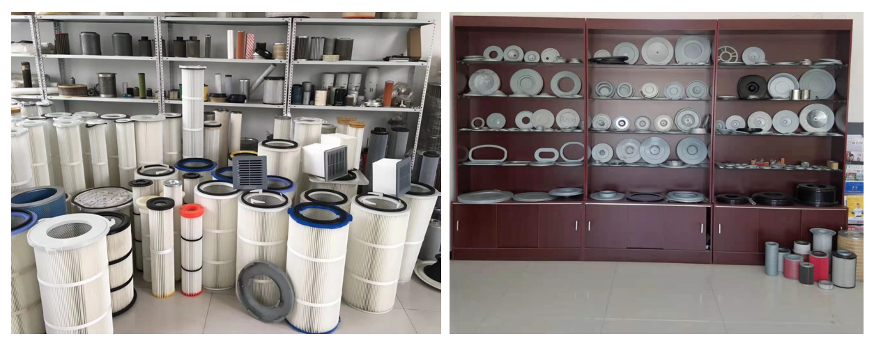 China filter end caps showroom